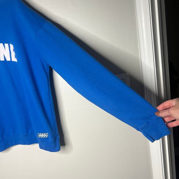 MAINE Pullover Sweatshirt Blue M/L Coastal Travel Crew Neck Nautical Preppy - Picture 5 of 11